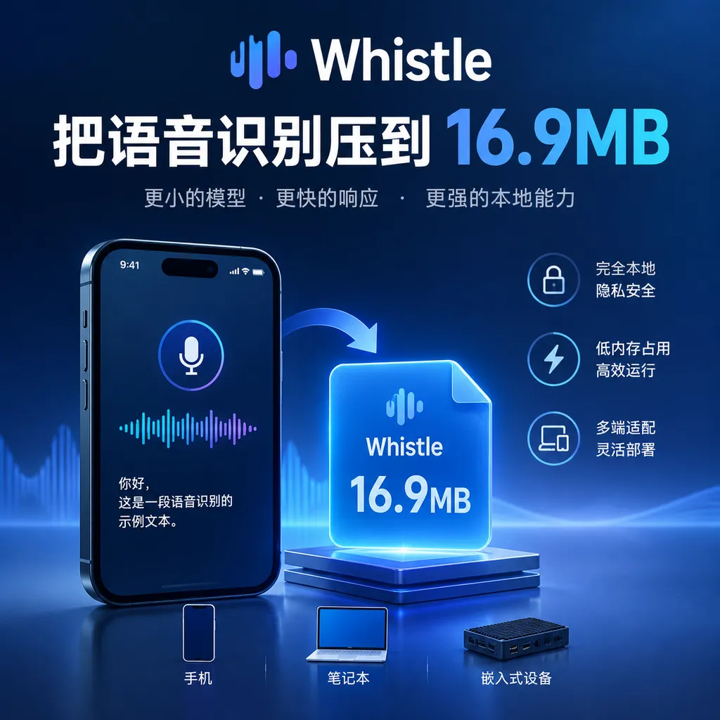 Whistle把语音识别压到16.9MB