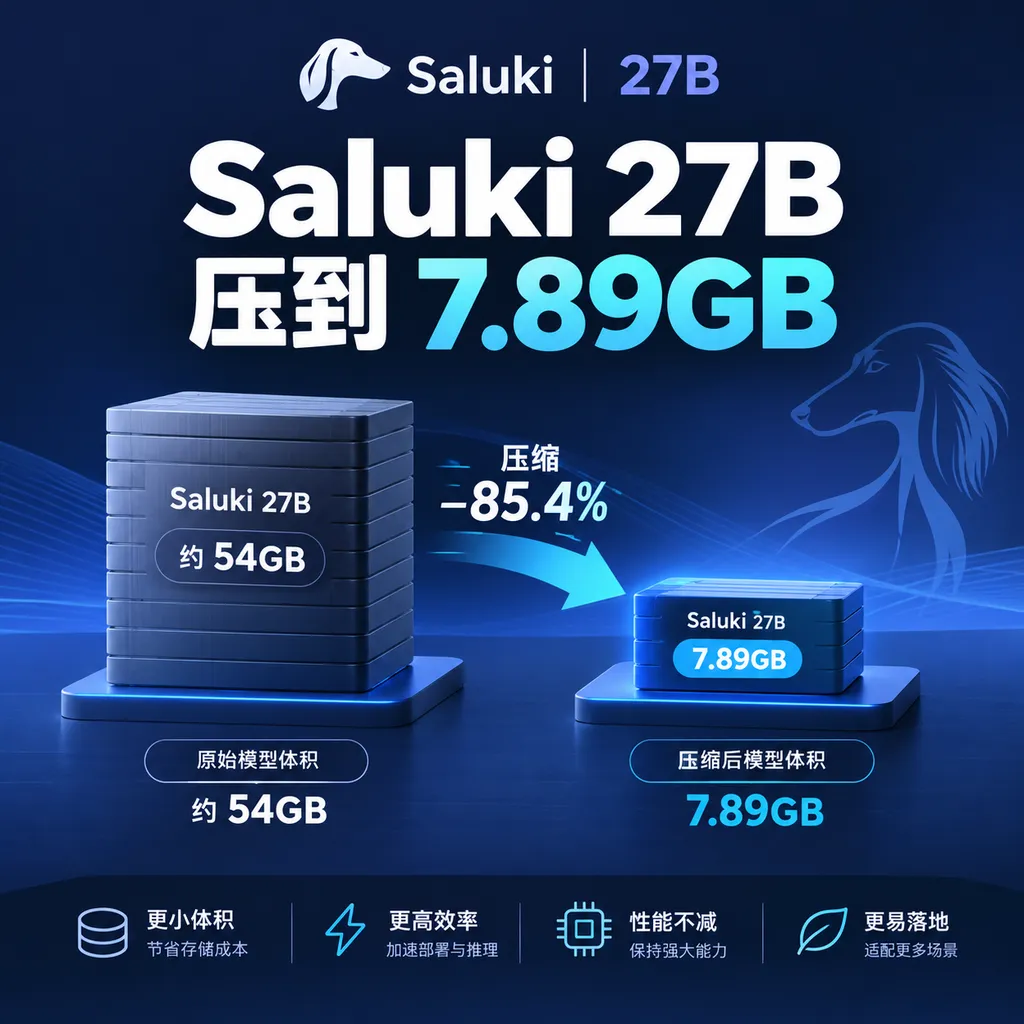 Saluki 27B compressed to 7.89 GB