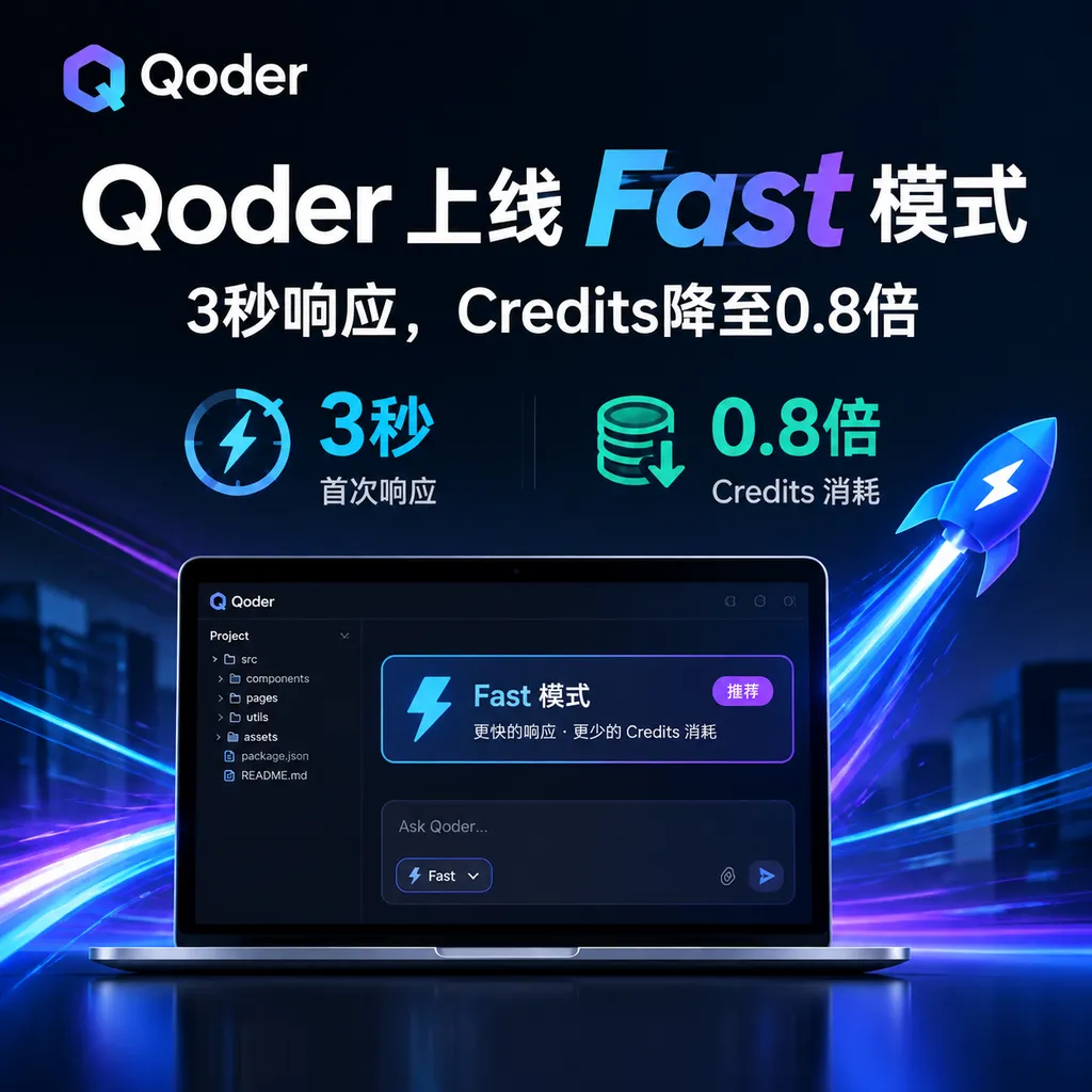 Qoder Launches Fast Mode: 3-Second Responses, Credits Reduced to 0.8x