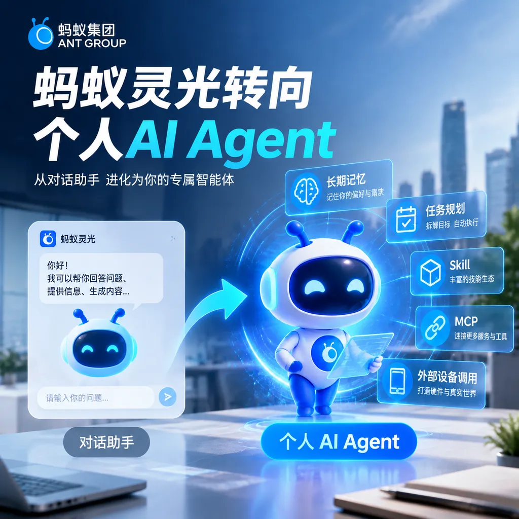 蚂蚁灵光转向个人AI Agent