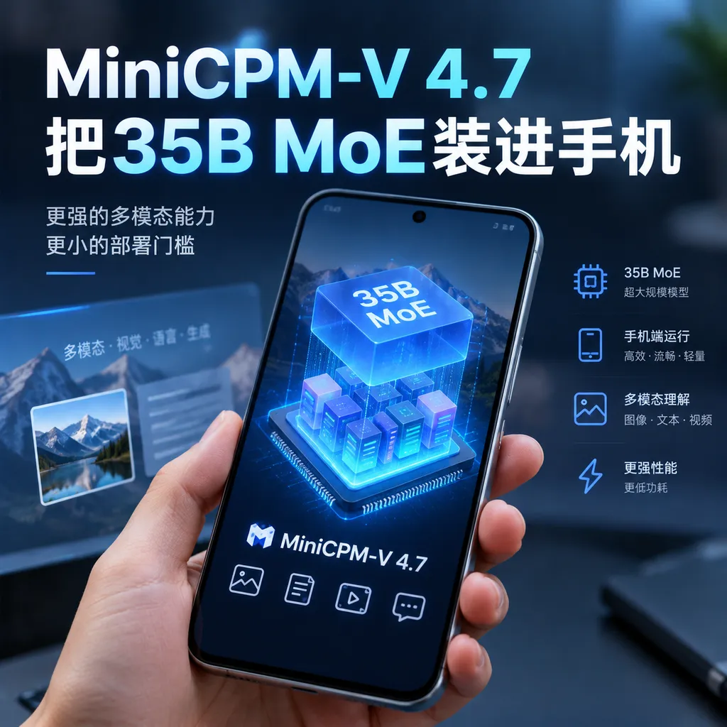 MiniCPM-V 4.7把35B MoE装进手机