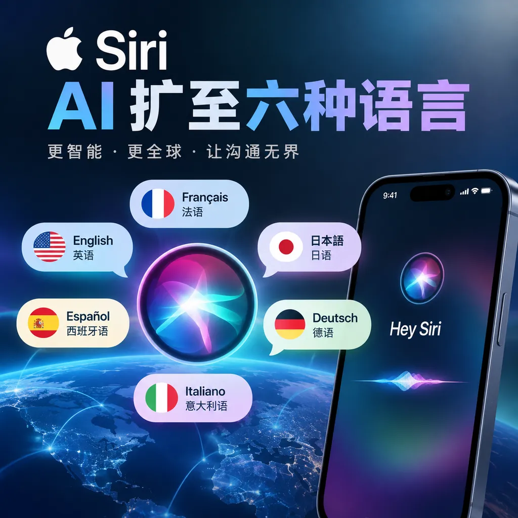 Siri AI扩至六种语言