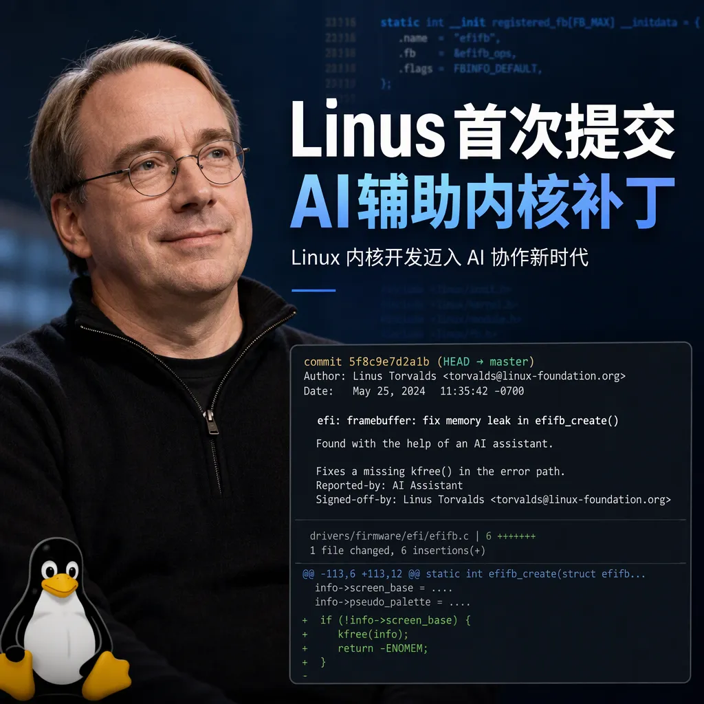 Linus首次提交AI辅助内核补丁