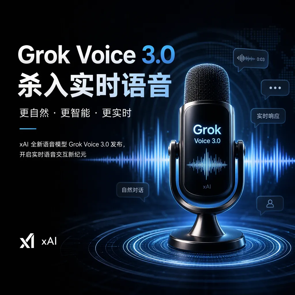 Grok Voice 3.0杀入实时语音