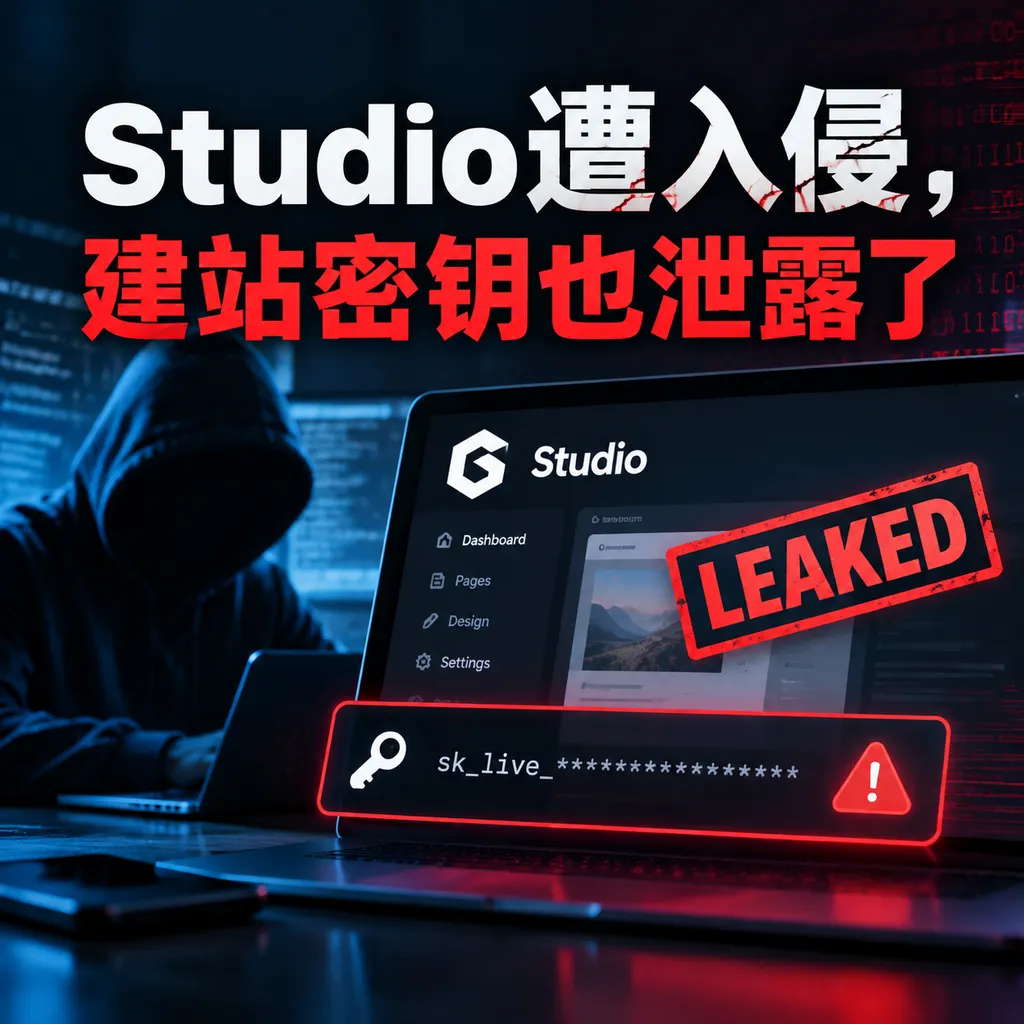 Studio遭入侵,建站密钥也泄露了