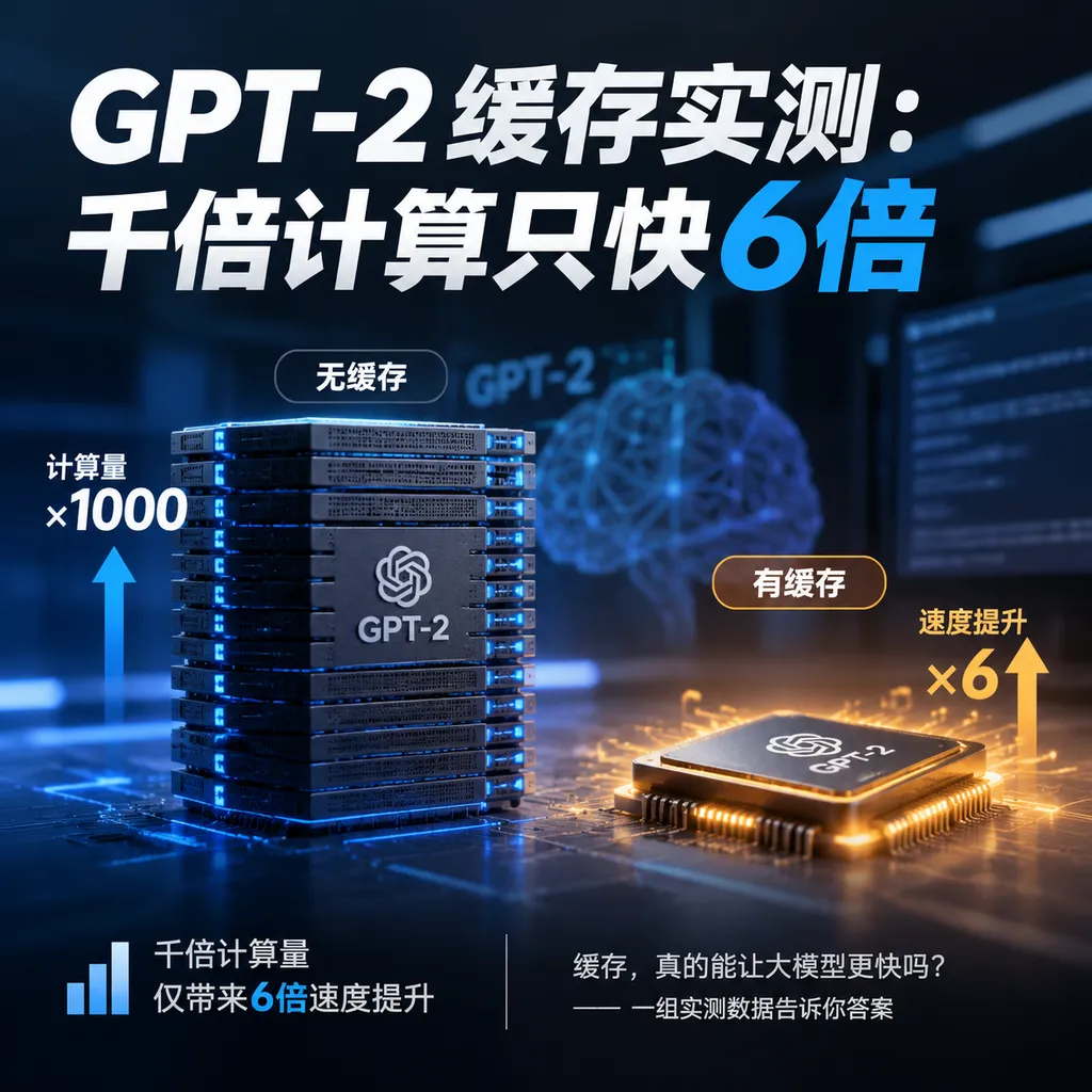 GPT-2缓存实测:千倍计算只快6倍