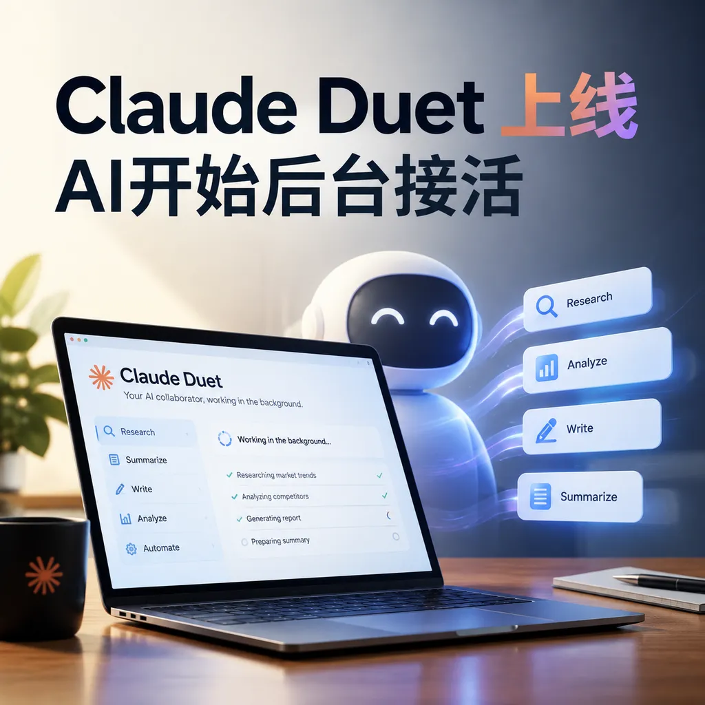 Claude Duet上线,AI开始后台接活