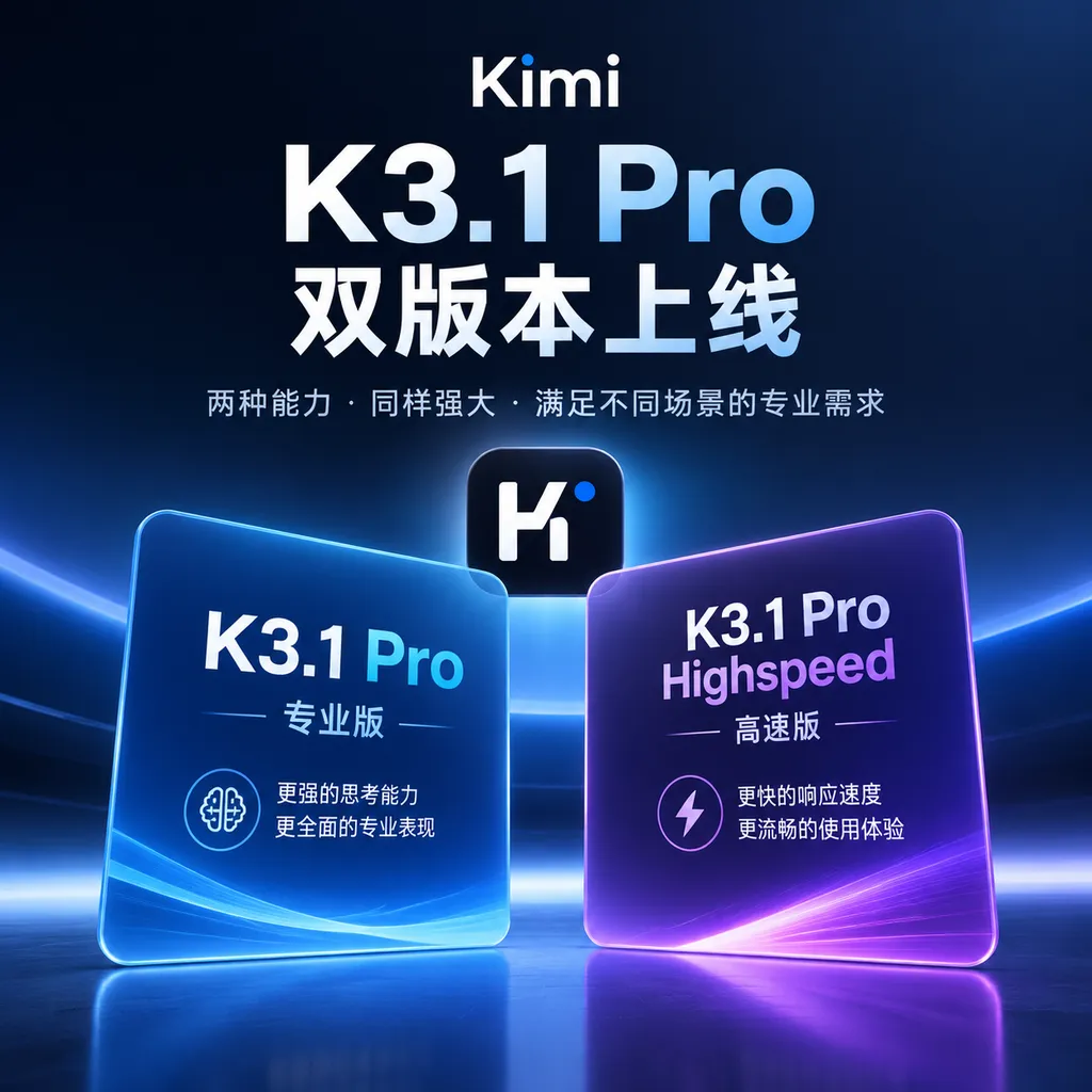 Kimi K3.1 Pro 双版本上线