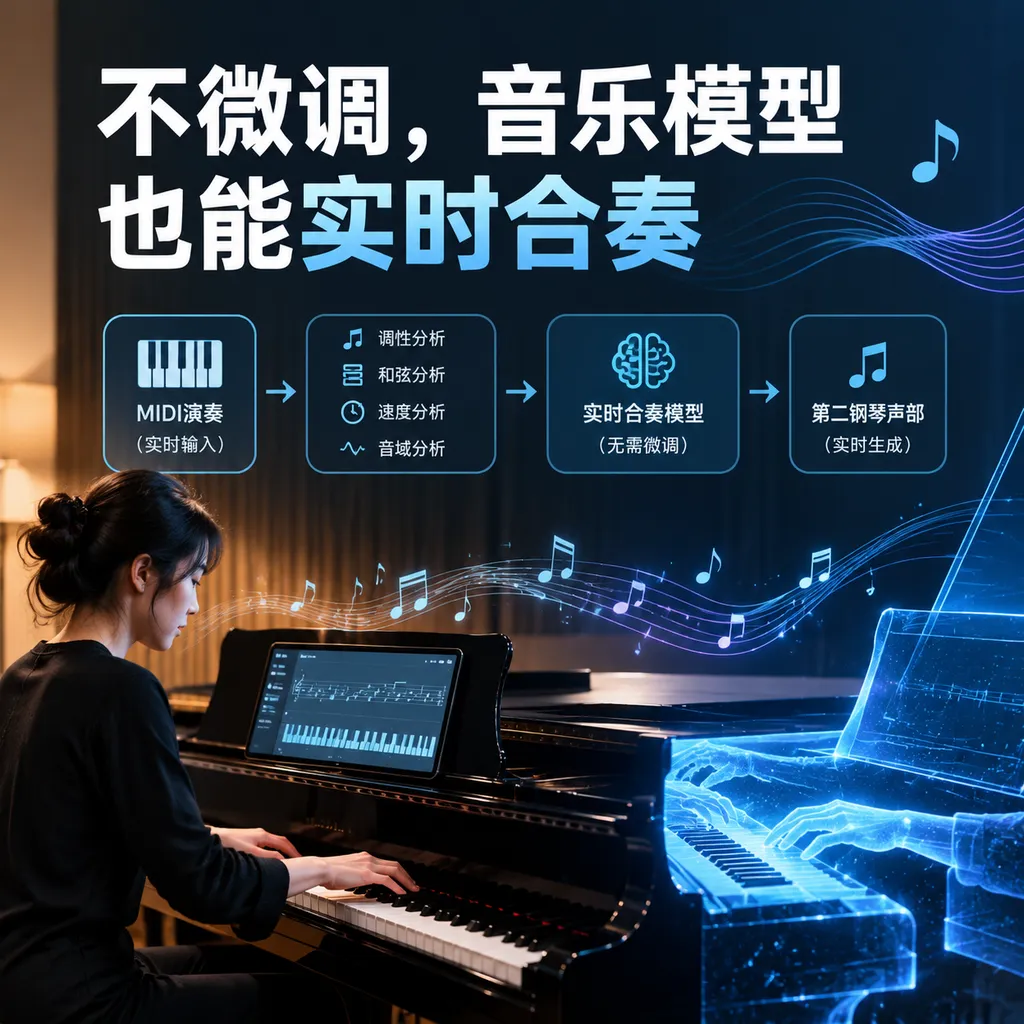 不微调，音乐模型也能实时合奏
