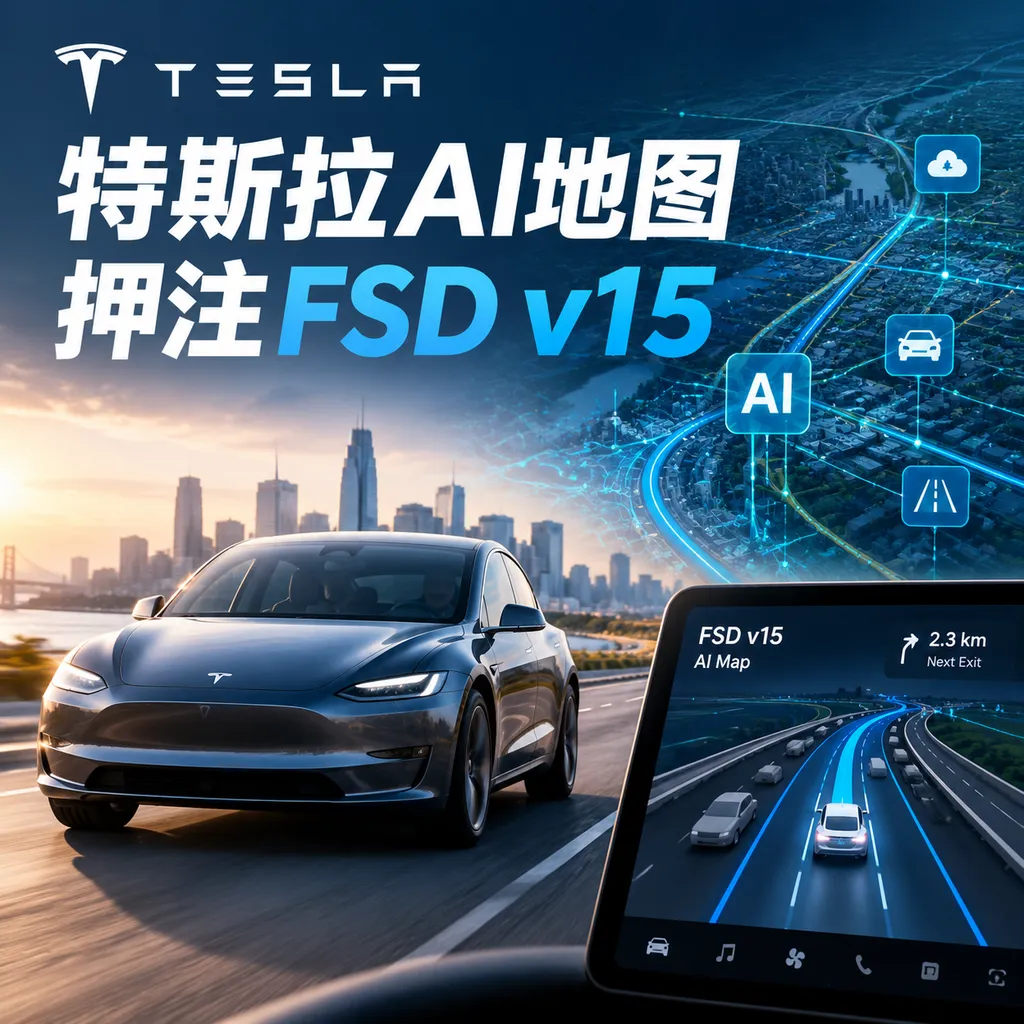 特斯拉AI地图押注FSD v15