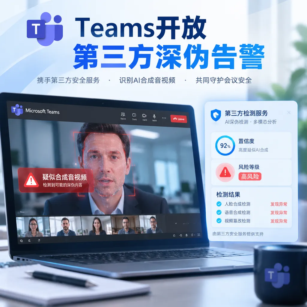 Teams开放第三方深伪告警