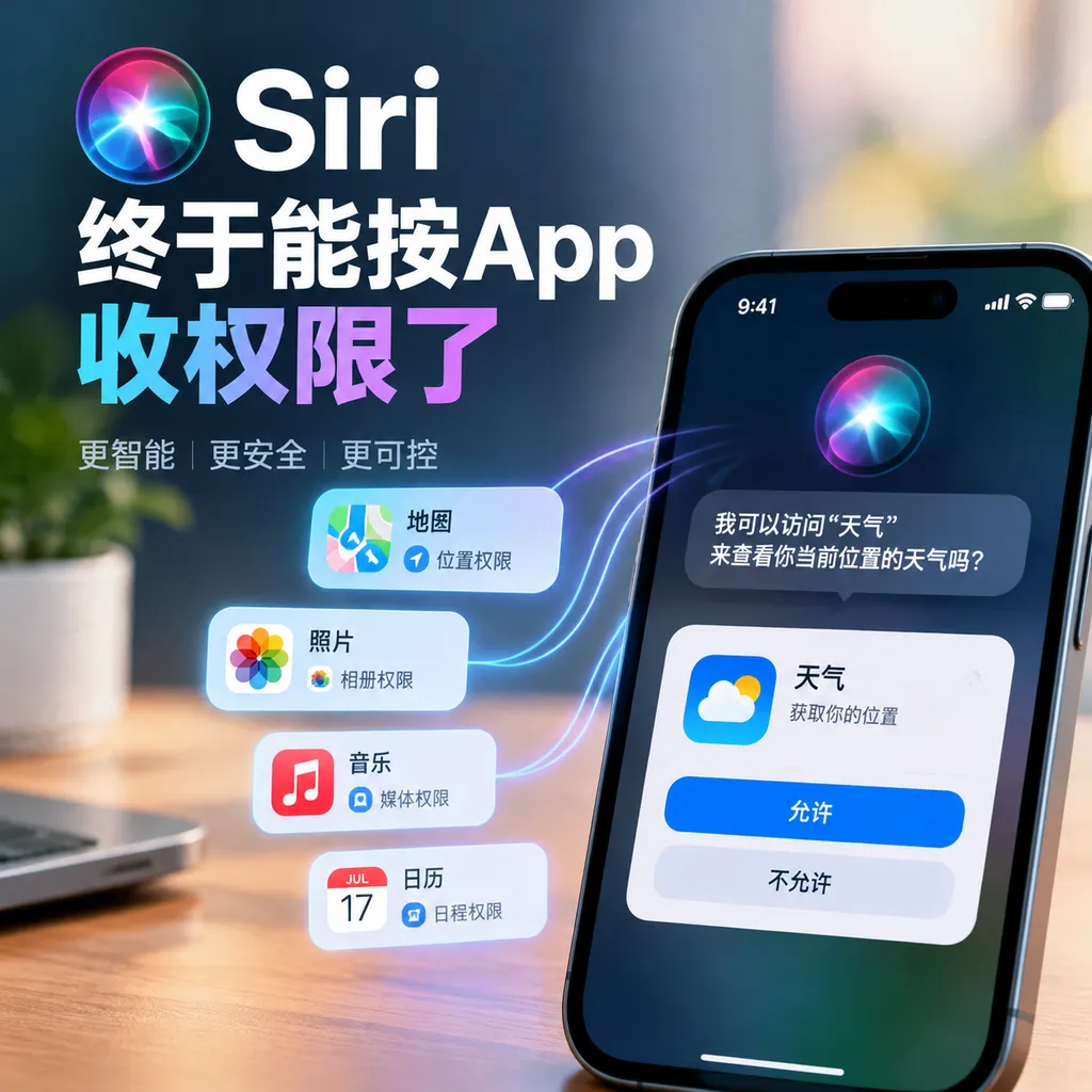 Siri终于能按App收权限了