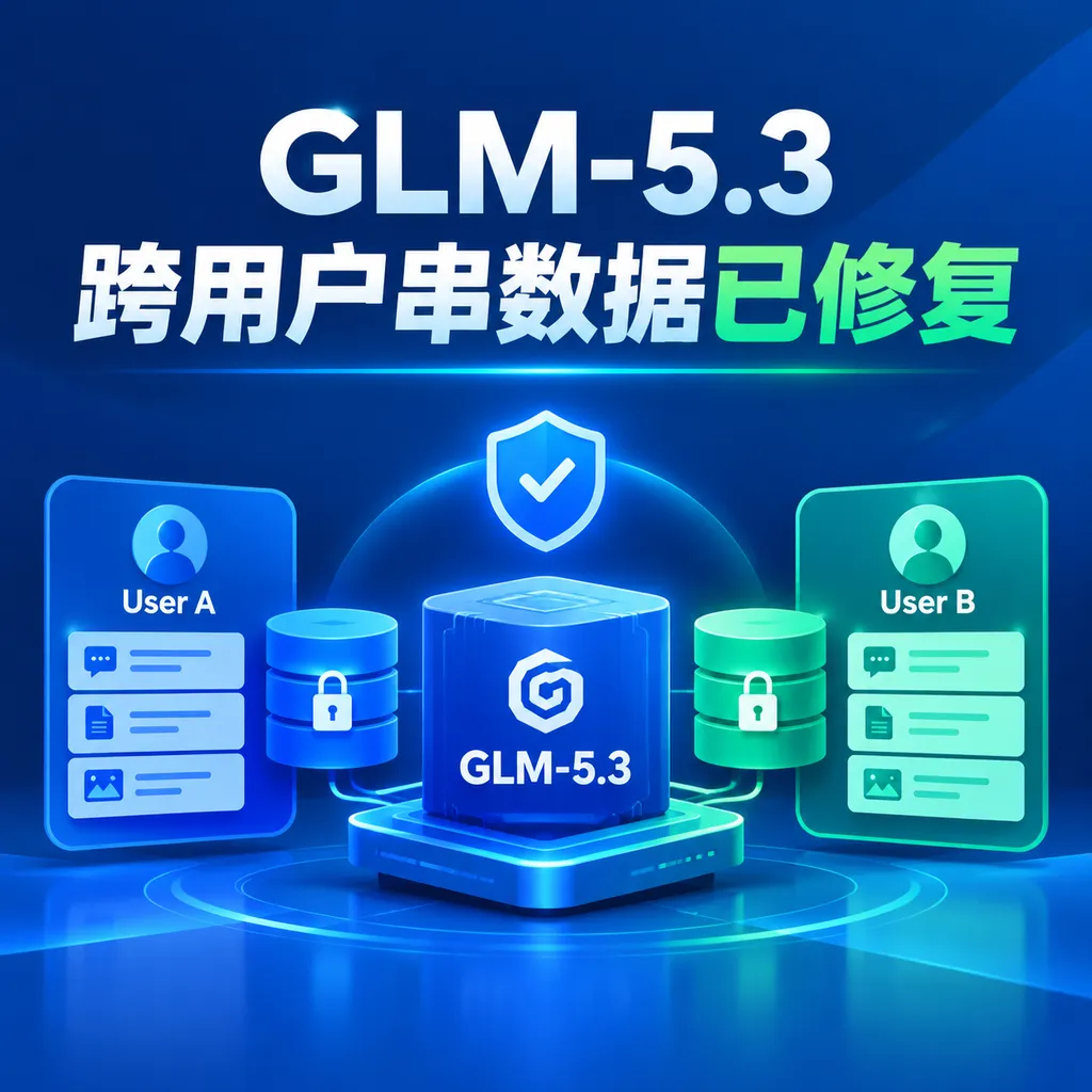 GLM-5.3跨用户串数据已修复