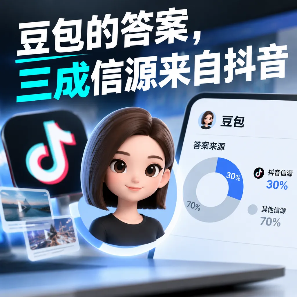 豆包的答案,三成信源来自抖音