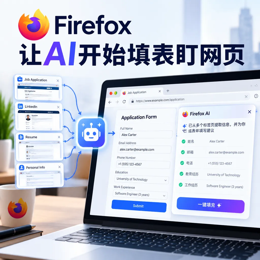 Firefox让AI开始填表盯网页