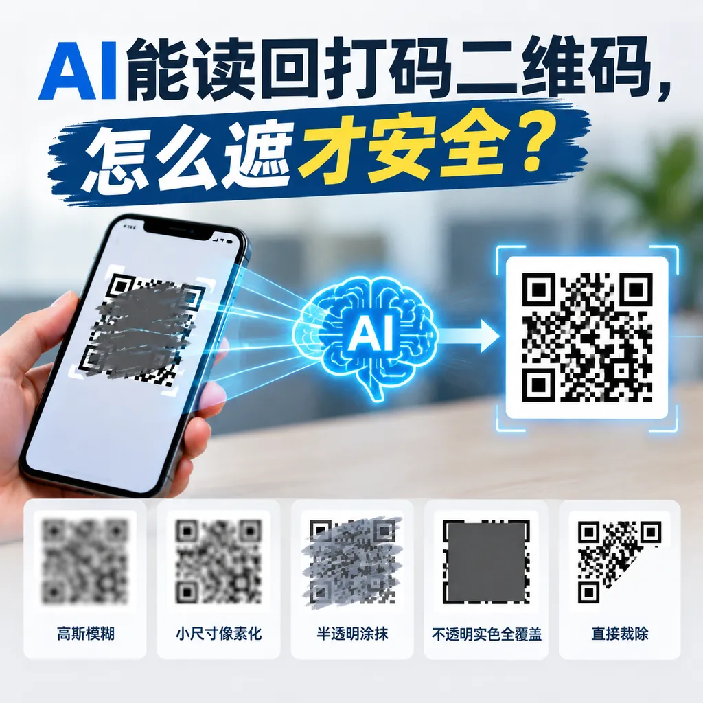 AI能读回打码二维码,怎么遮才安全