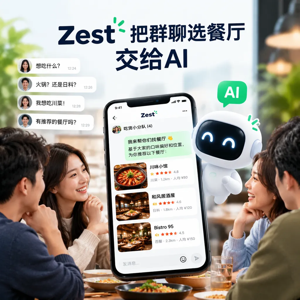 Zest把群聊选餐厅交给AI