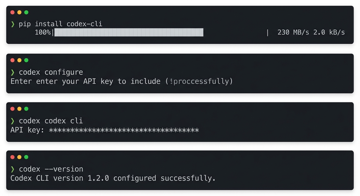 Codex CLI 安装和配置流程截图