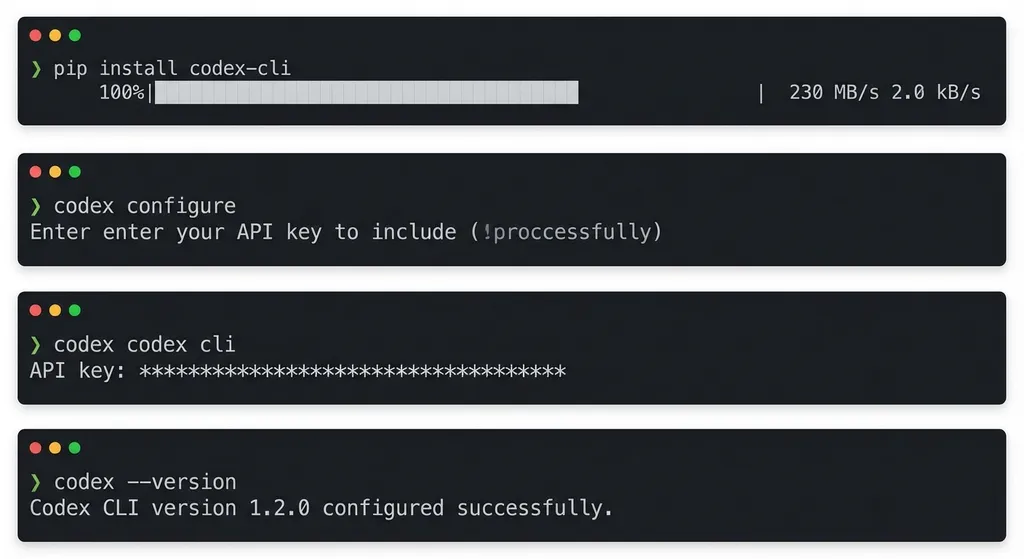 Codex CLI 安装和配置流程截图