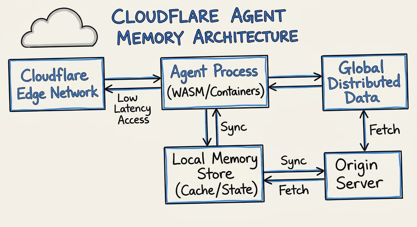 Cloudflare Agent Memory 架构示意图
