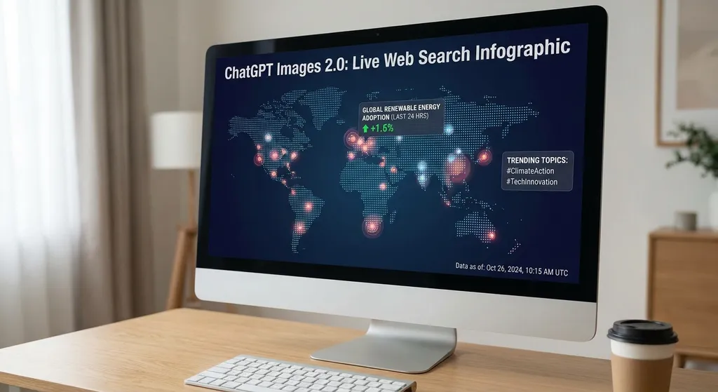 ChatGPT Images 2.0 生成的带有实时信息的图像示例,展示联网检索后生成的信息图