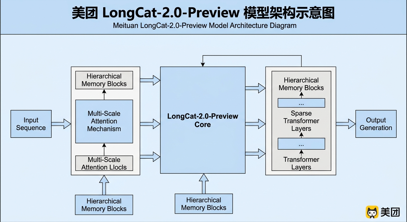 美团 LongCat-2.0-Preview 模型架构示意图