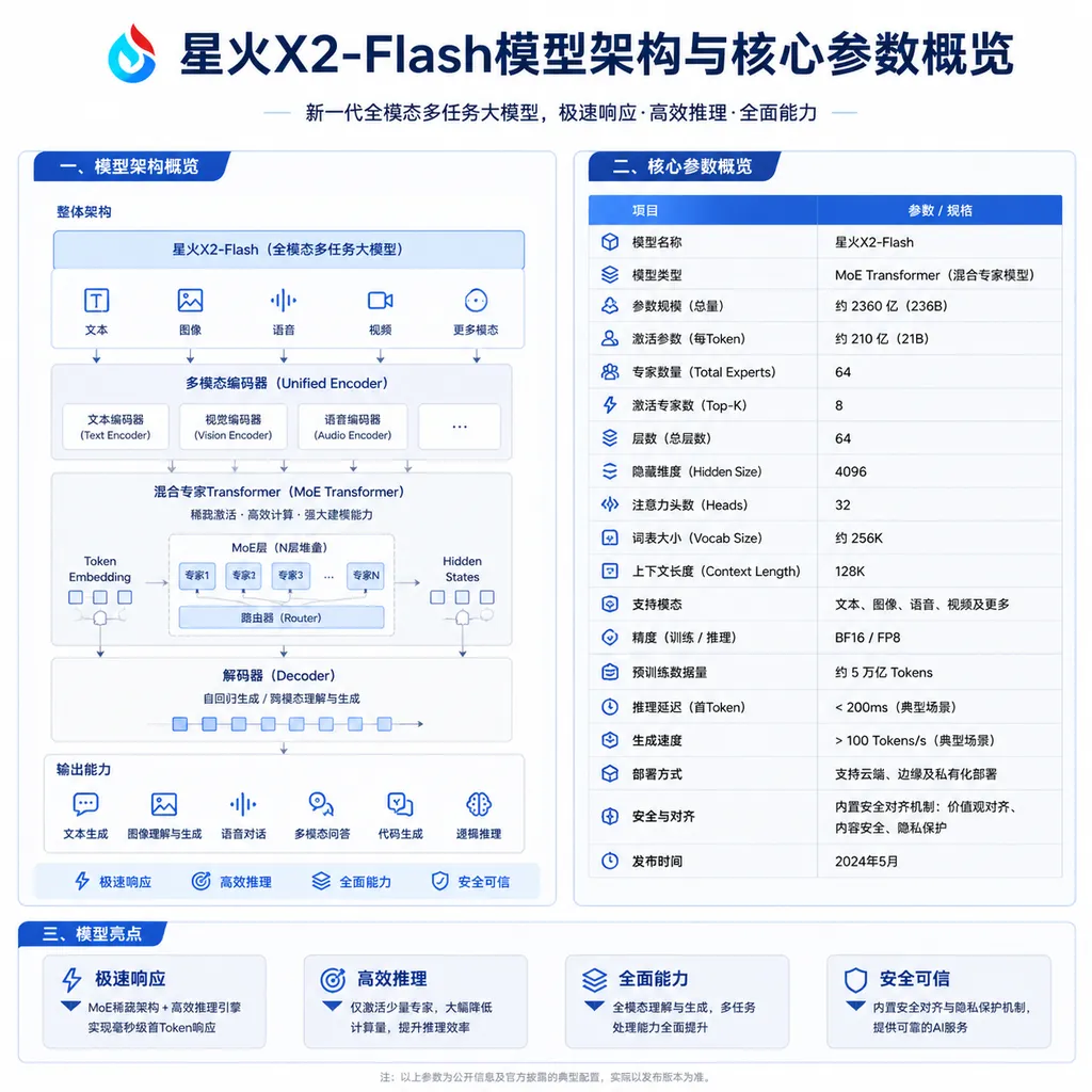 星火X2-Flash模型架构与核心参数概览