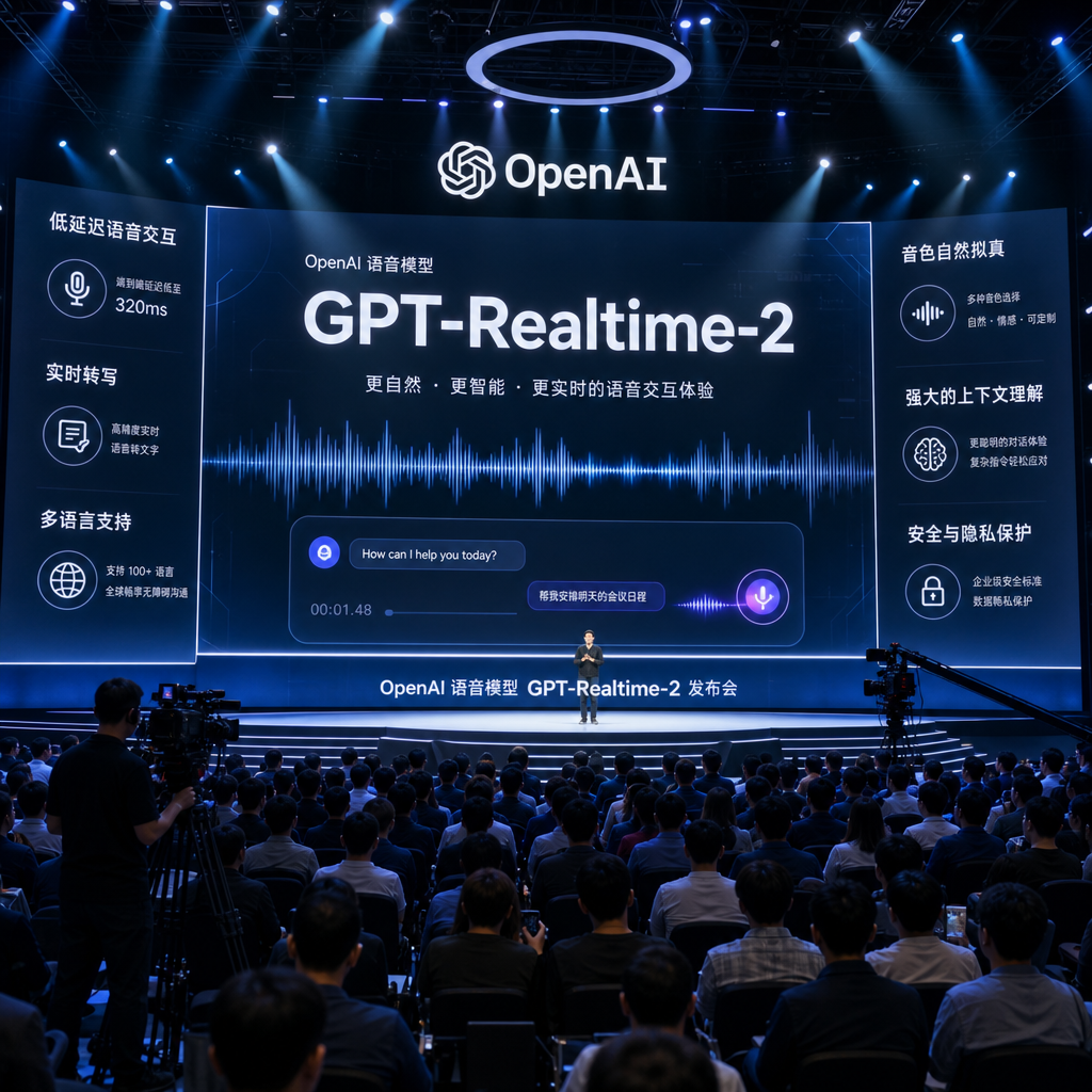 OpenAI 语音模型 GPT-Realtime-2 发布现场示意图