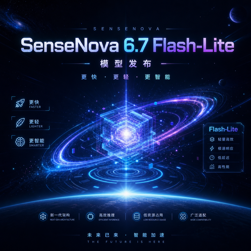 SenseNova 6.7 Flash-Lite 模型发布主视觉