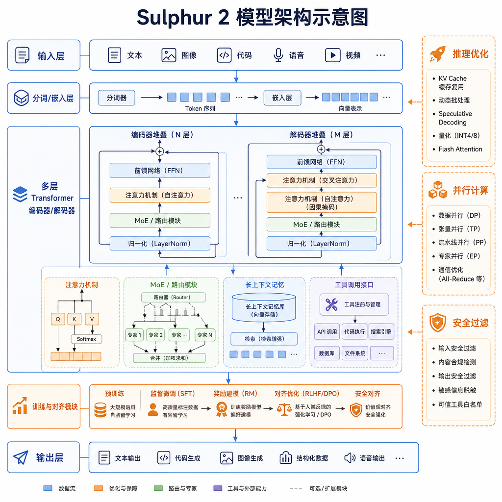 Sulphur 2 模型架构示意图
