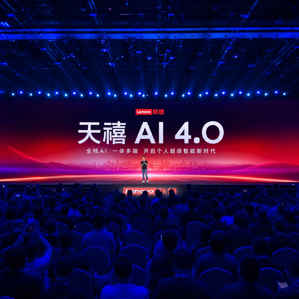联想天禧 AI 4.0 发布会现场