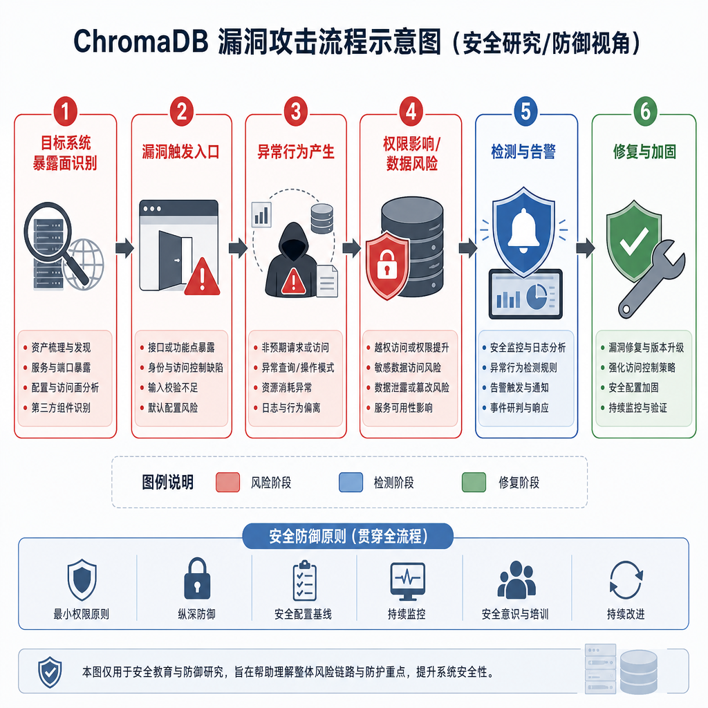 ChromaDB 漏洞攻击流程示意图