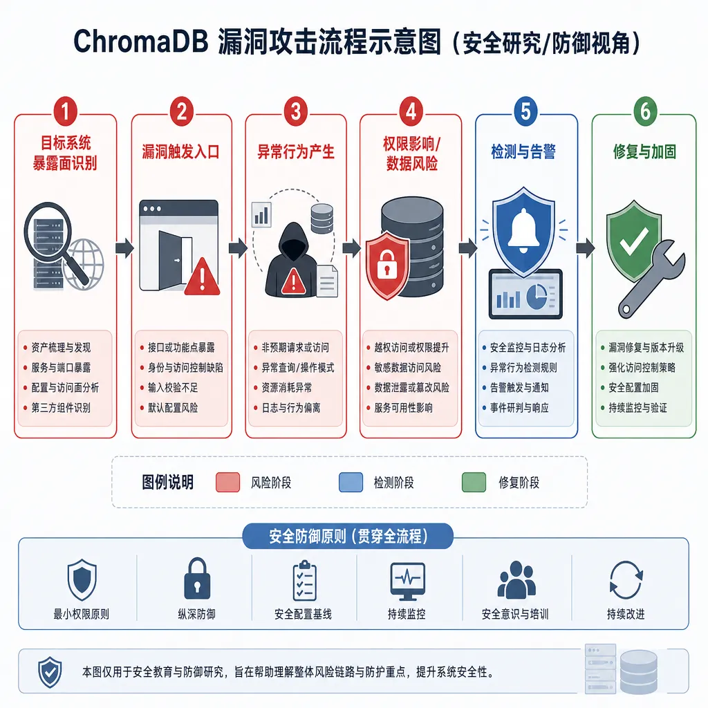 ChromaDB 漏洞攻击流程示意图