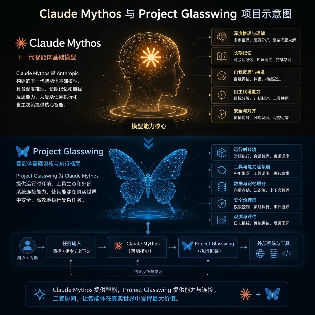 Diagram of Claude Mythos and Project Glasswing