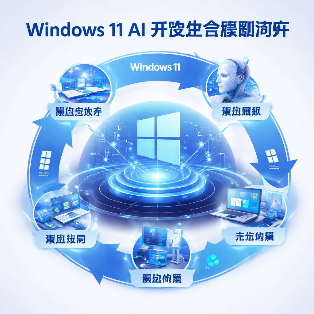Windows 11 AI 开发生命周期闭环示意图
