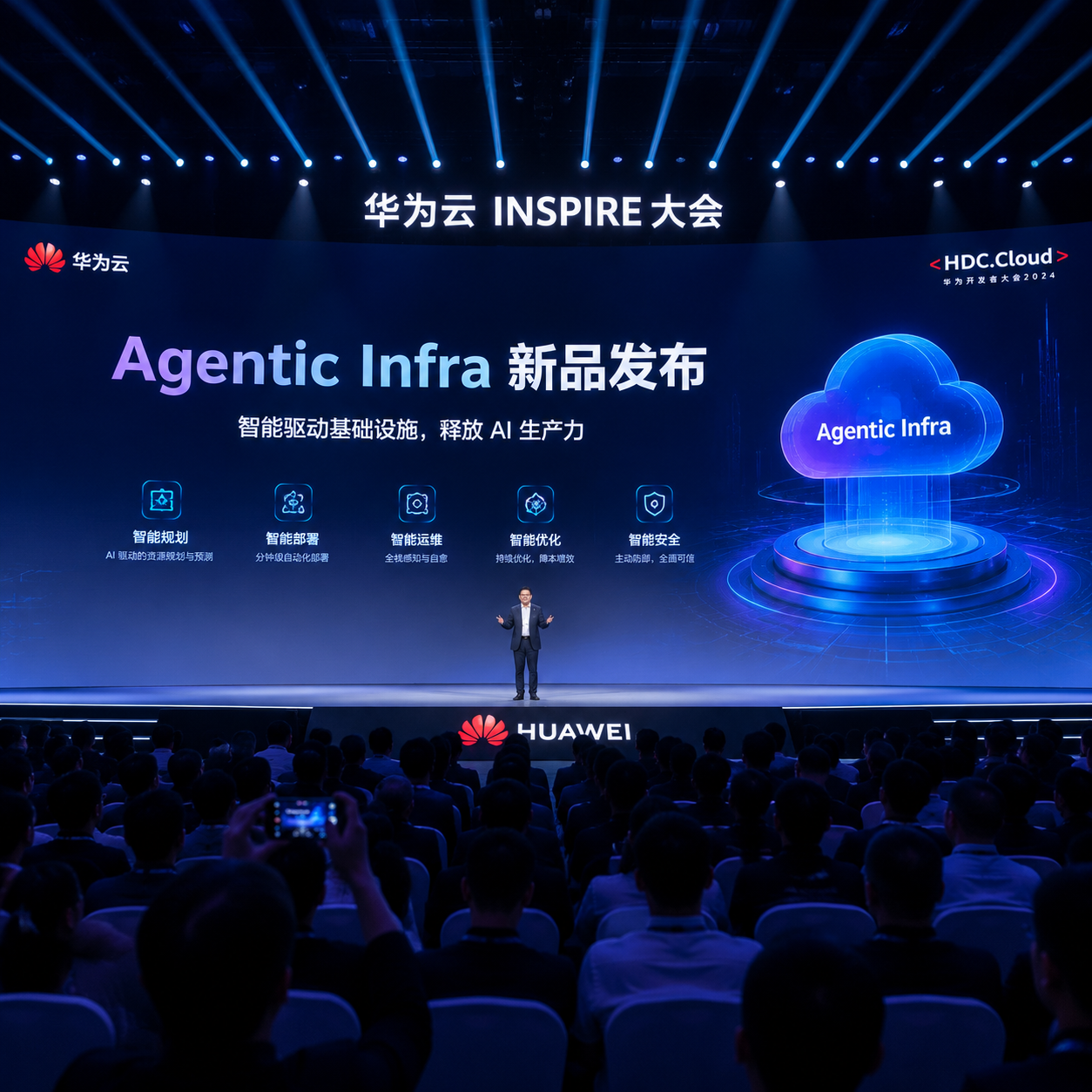 华为云 INSPIRE 大会现场,Agentic Infra 新品发布