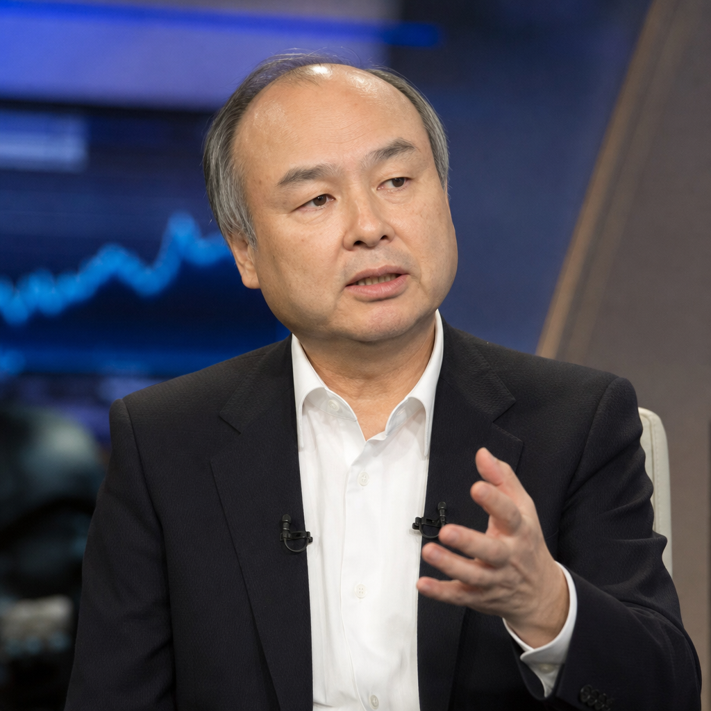孙正义接受 CNBC 采访画面