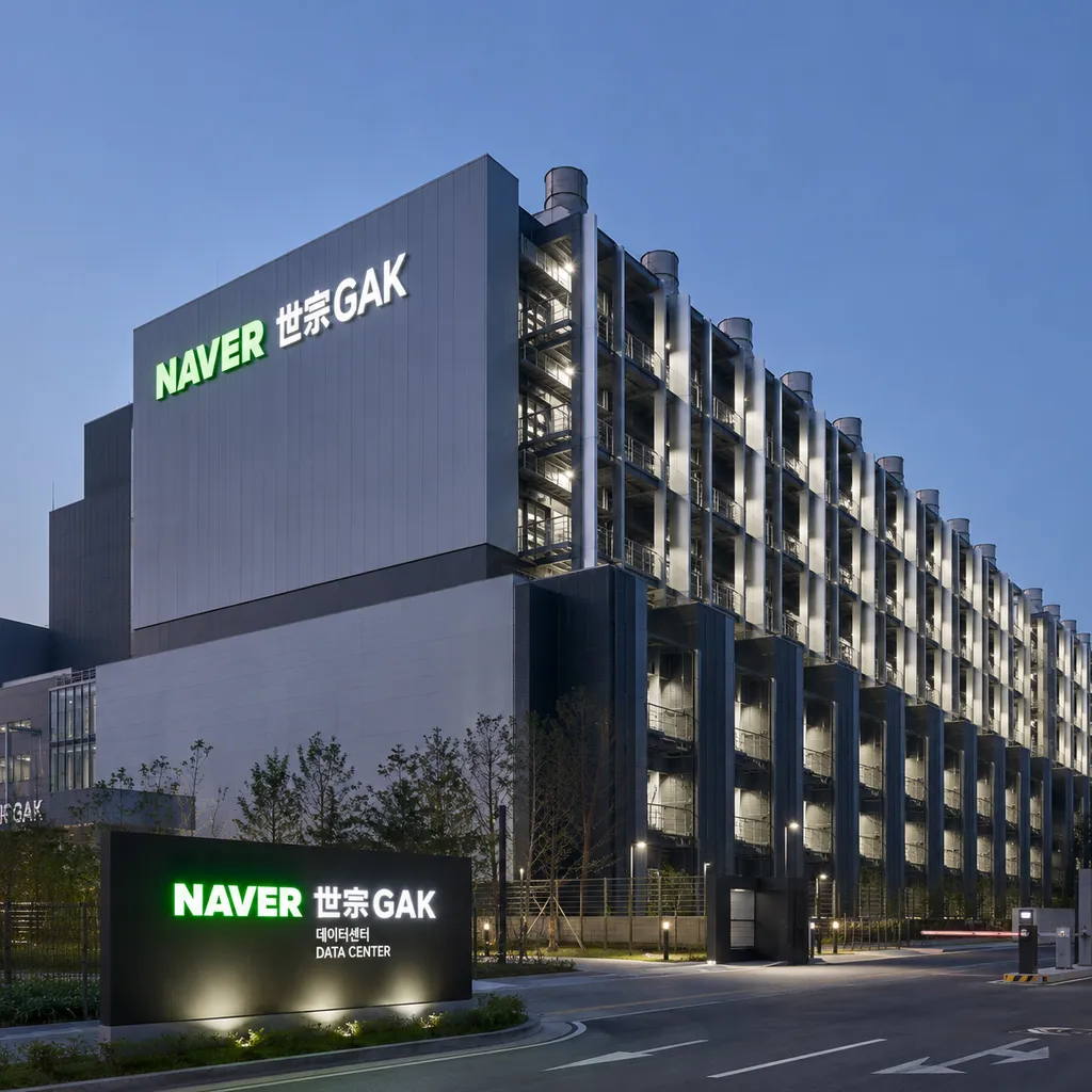 NAVER世宗GAK数据中心外景,展示大规模服务器机房