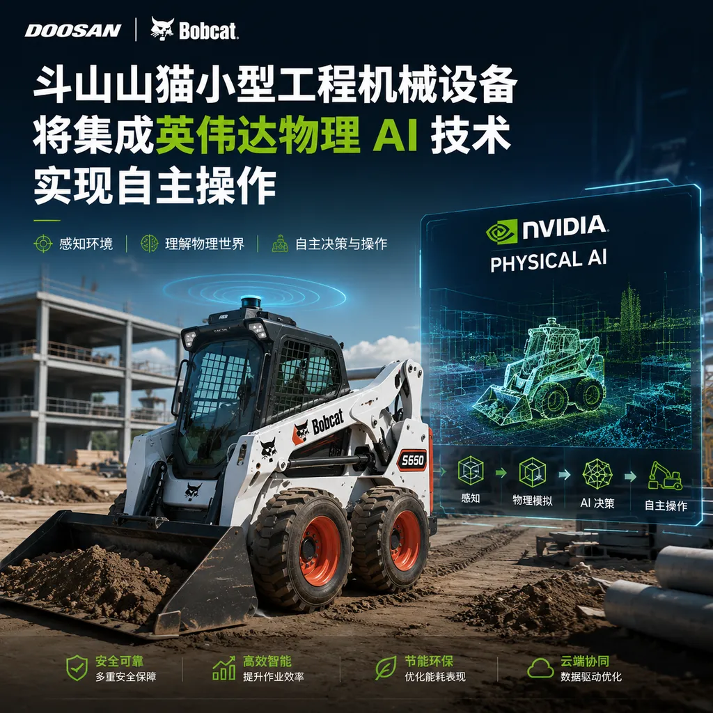 Doosan Bobcat’s compact construction machinery to integrate Nvidia Physical AI for autonomous operation