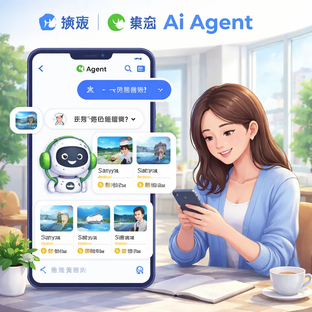 携程小程序接入微信AI Agent的对话场景示意图