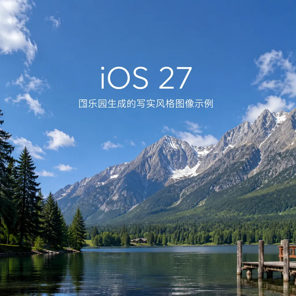 iOS 27 图乐园生成的写实风格图像示例