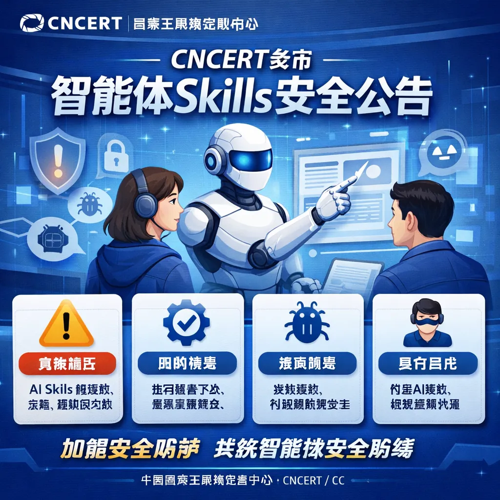CNCERT发布智能体Skills安全公告示意图
