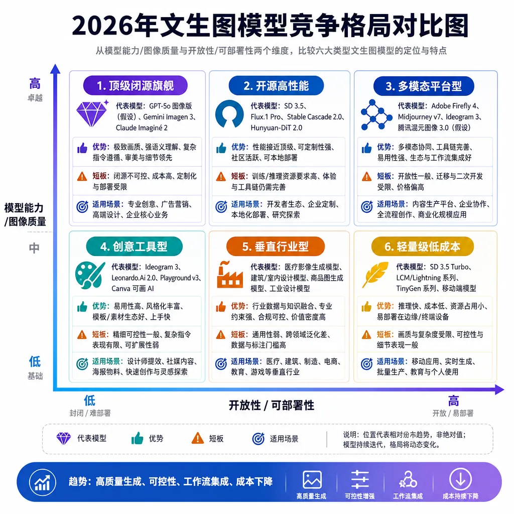 2026年文生图模型竞争格局对比图