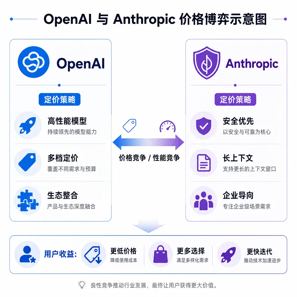 OpenAI与Anthropic价格博弈示意图