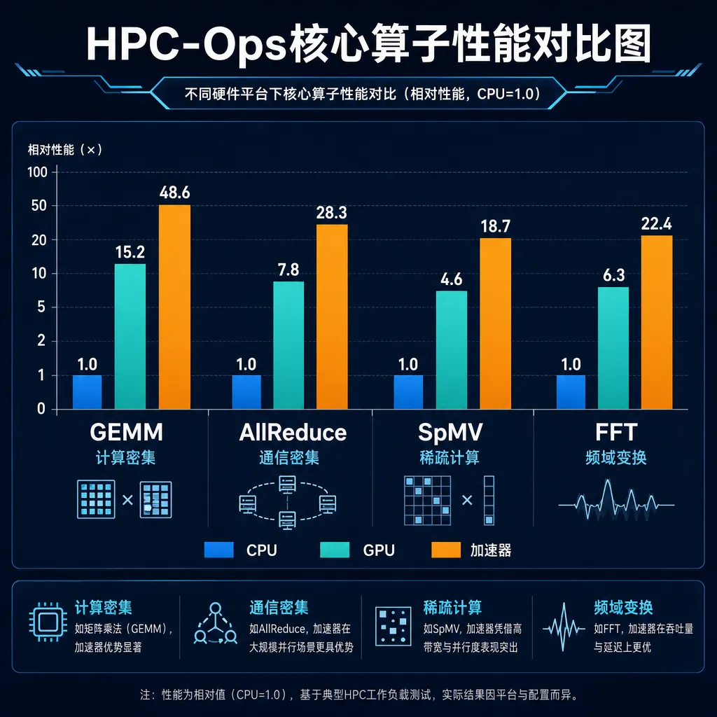 HPC-Ops核心算子性能对比图