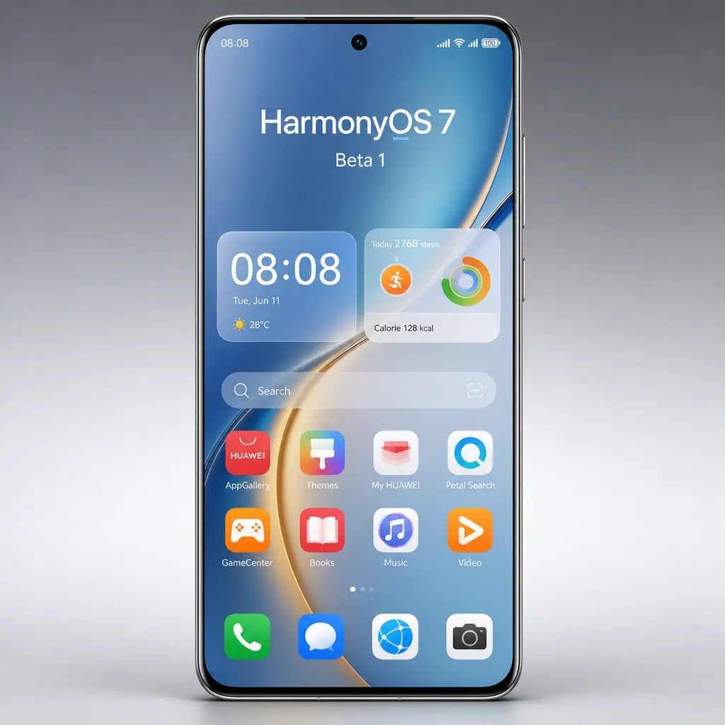 HUAWEI Mate 80 Pro 运行 HarmonyOS 7 Beta 1 界面