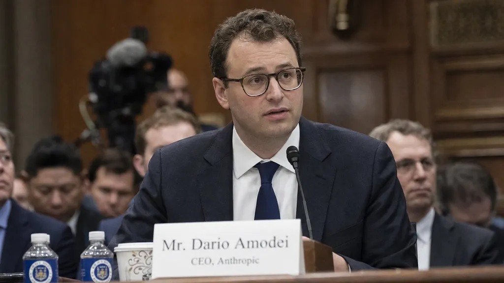 Anthropic CEO Dario Amodei在听证会上的资料图