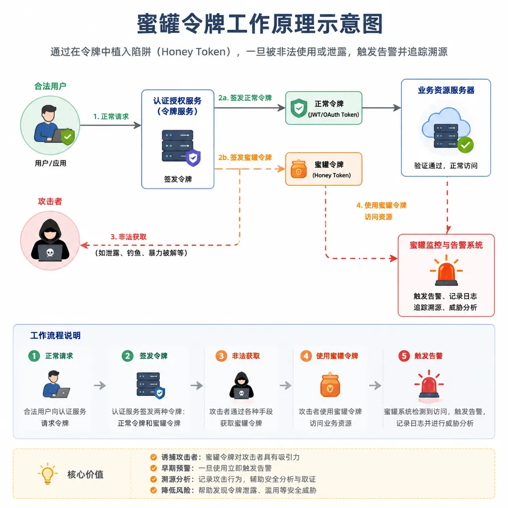 蜜罐令牌工作原理示意图