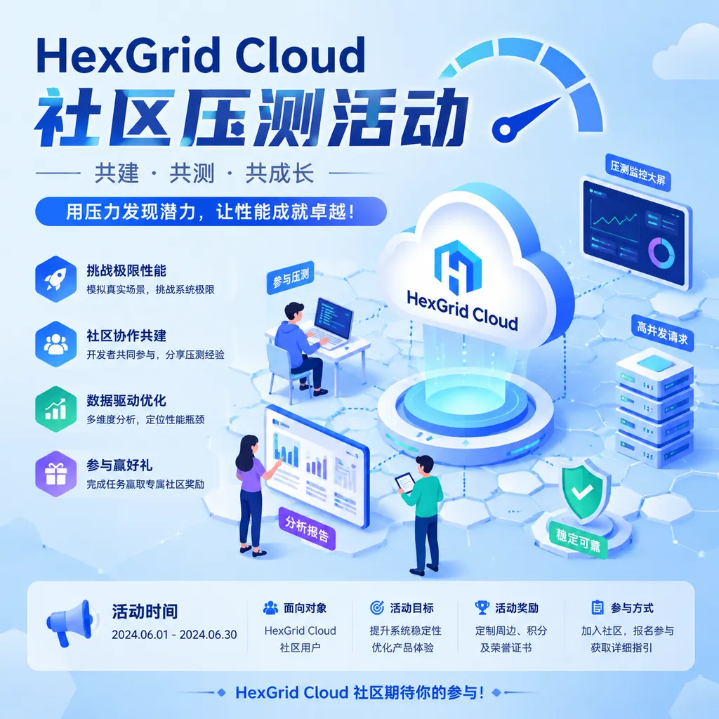 HexGrid Cloud 社区压测活动示意图