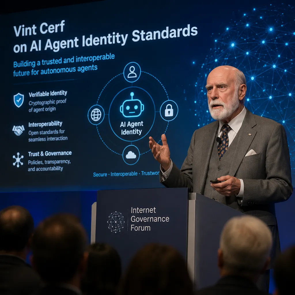 Vint Cerf 在演讲中谈论 AI Agent 网络身份标准